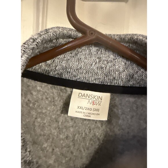Danskin Now Full-Zip Fleece Jacket XXL 2XG Heather Grey Women’s - Picture 2 of 3